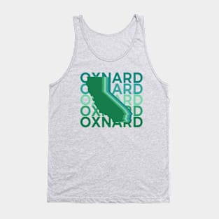 Oxnard California Green Repeat Tank Top